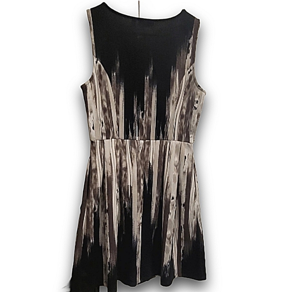 Apt. 9 Sleeveless Fit & Flare A-Line Dress Abstract Gray & Black Print SZ Medium - Picture 5 of 11